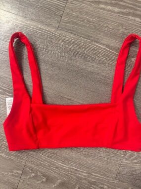 MARA HOFFMAN Meli nero red bikini top size medium